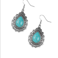 Load image into Gallery viewer, Paparazzi&#39;s Mountain Mover - Blue earrings
