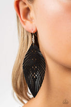 Load image into Gallery viewer, Paparazzi&#39;s Wherever The Wind Takes Me - Black earrings
