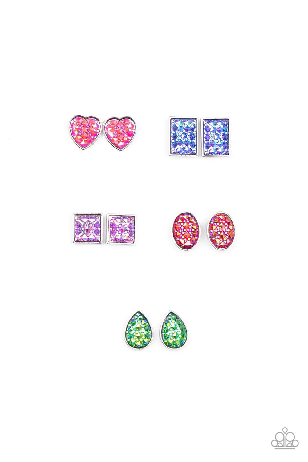 Paparazzi's Starlet Shimmer - Iridescent earrings (Children's jewelry)