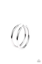 Load image into Gallery viewer, Paparazzi&#39;s Curve Ball - Silver hoop earrings
