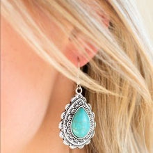 Load image into Gallery viewer, Paparazzi&#39;s Mountain Mover - Blue earrings
