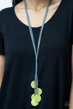 Load image into Gallery viewer, Paparazzi&#39;s Tidal Tassels - Green Acrylic necklace
